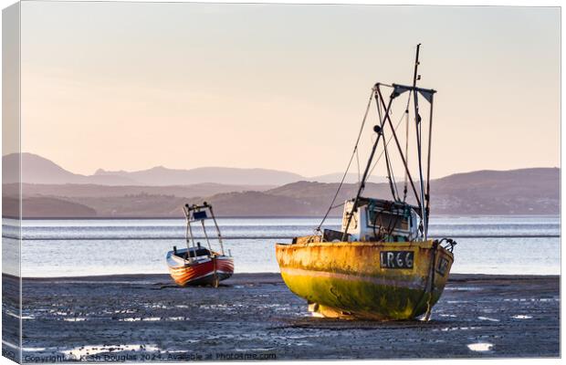 Two boats in Morecambe Bay Canvas Print by Keith Douglas