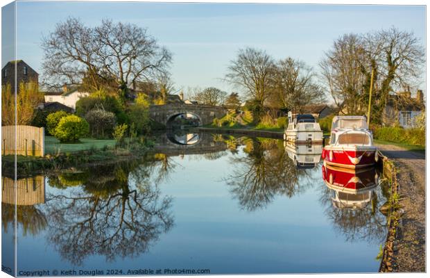 The Lancaster Canal at Hest Bank Canvas Print by Keith Douglas