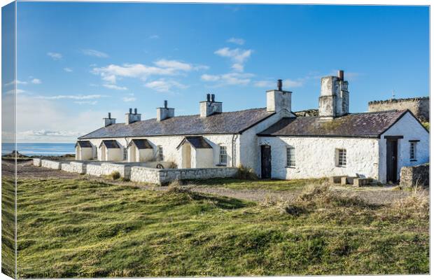 The Pilots' Cottages, Llanddwyn Island, Anglesey Canvas Print by Keith Douglas