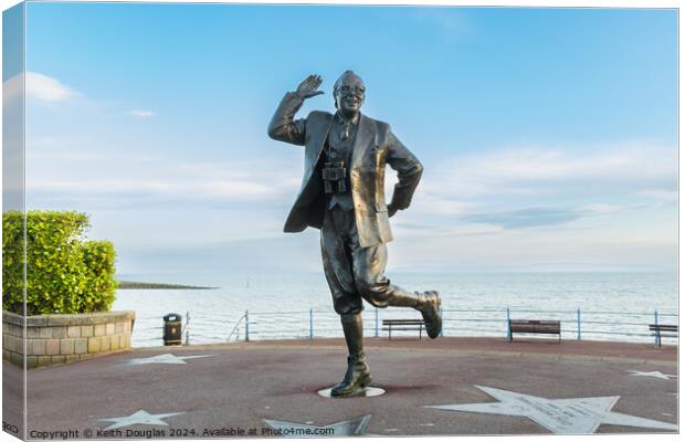 Bring me Sunshine: The Eric Morecambe Statue Canvas Print by Keith Douglas
