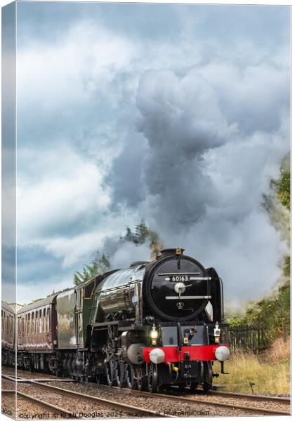 Tornado steam locomotive leaves Appleby Canvas Print by Keith Douglas