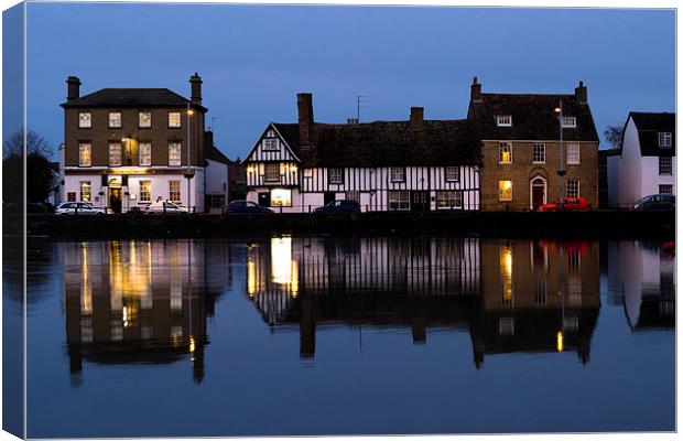 Godmanchester at dusk Canvas Print by Keith Douglas