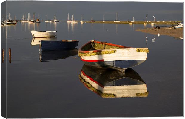 Boat reflections Canvas Print by Keith Douglas