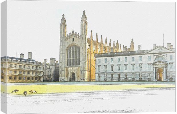 Kings College, Cambridge Canvas Print by Keith Douglas