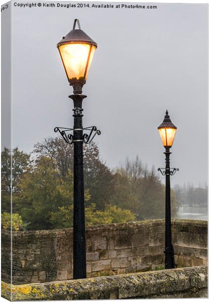  Two lamposts Canvas Print by Keith Douglas