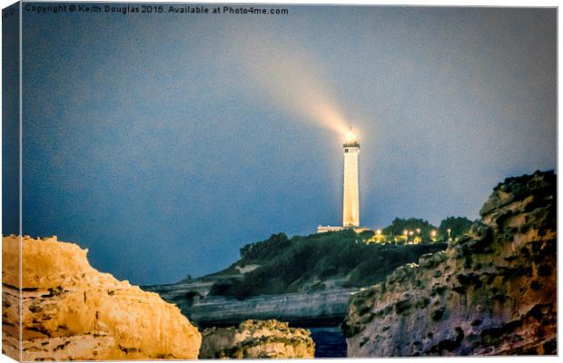 Biarritz Lighthouse Canvas Print by Keith Douglas