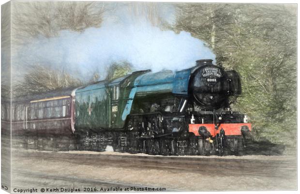 Flying Scotsman heads for London Canvas Print by Keith Douglas