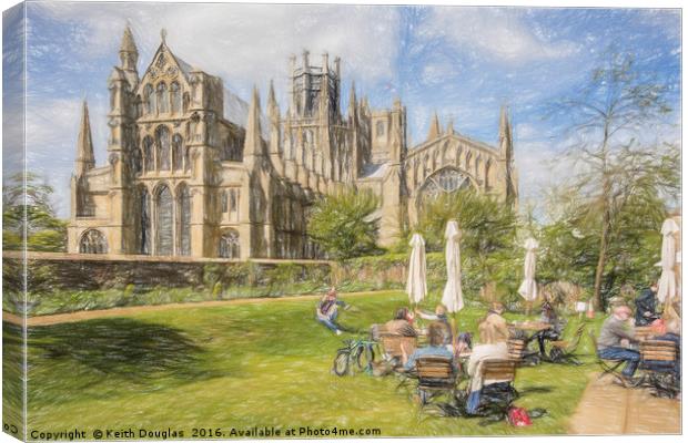 Ely Cathedral from the East Canvas Print by Keith Douglas