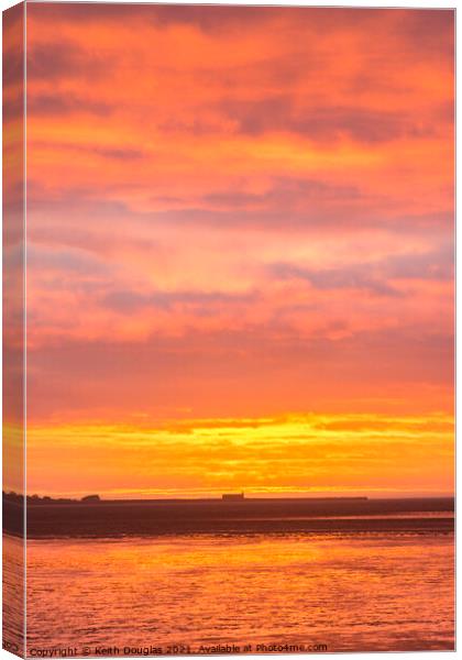 Morecambe Bay Sunset Canvas Print by Keith Douglas