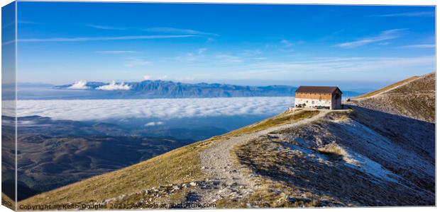 Mountain Hut in Gran Sasso, Italy Canvas Print by Keith Douglas
