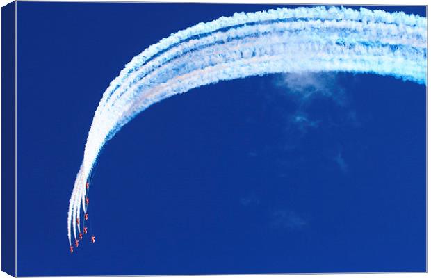 Red Arrows rules Canvas Print by Joan le Poole