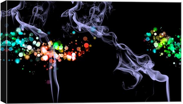 Smoked Bokeh Canvas Print by Satya Adt