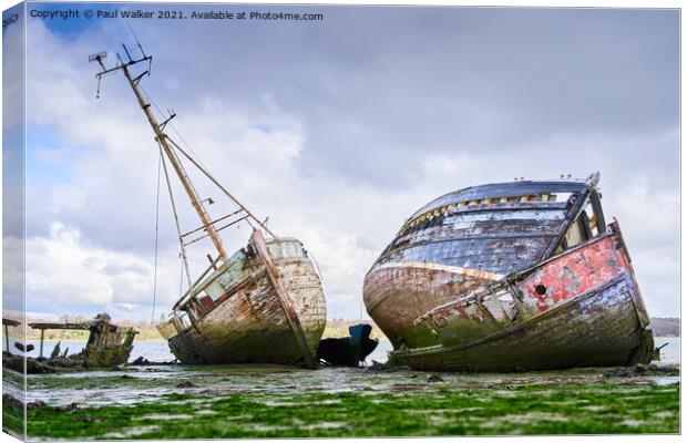 Nautical Wrecks Canvas Print by Paul Walker