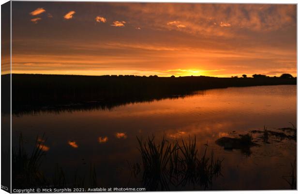 Woodhorn Sunrise Canvas Print by Mick Surphlis