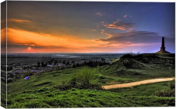  Sunset from Ham Hill Canvas Print by Lorraine Paterson