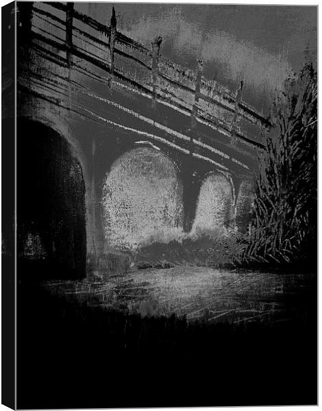 Bridge at Night Canvas Print by Carmel Fiorentini