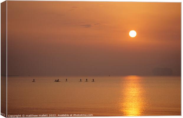 Just Watching the Sunrise Canvas Print by matthew  mallett