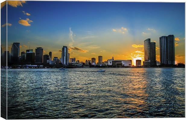 Cruising Along the Miami Way Canvas Print by matthew  mallett