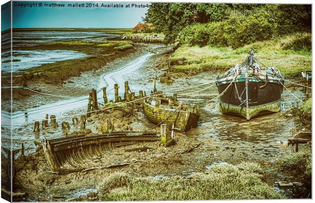  The Quay and a new boat Canvas Print by matthew  mallett