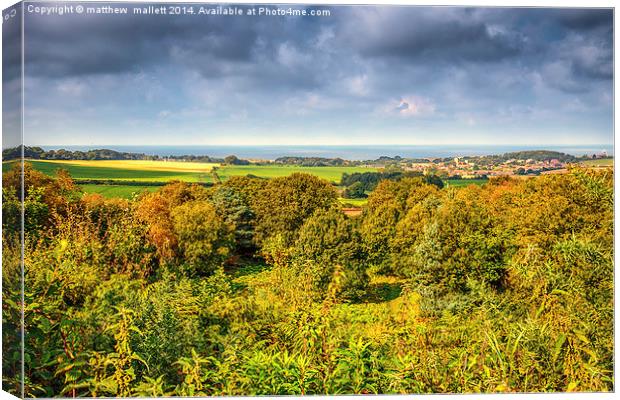  View over Weybourne in September Canvas Print by matthew  mallett