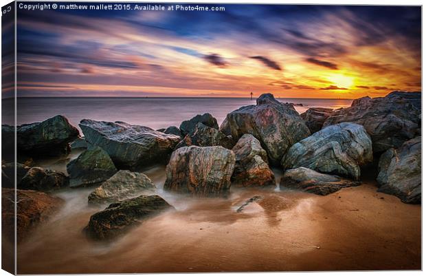  Sunset after the Storm Pt 2 Canvas Print by matthew  mallett