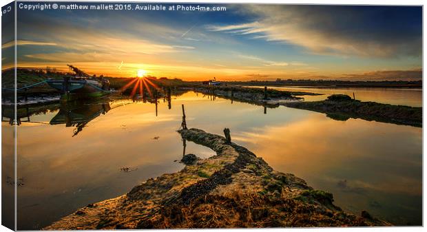Tranquil end to the day  Canvas Print by matthew  mallett