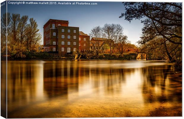 A moment in time at Dedham Mill Canvas Print by matthew  mallett