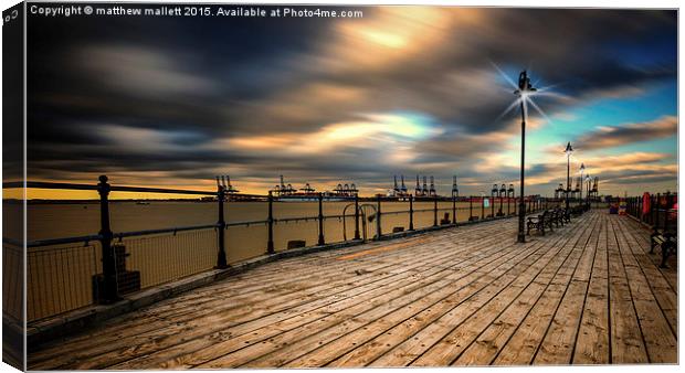  Evening Time At Halfpenny Pier Canvas Print by matthew  mallett