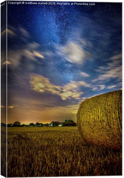  Milky Way Over Beaumont Canvas Print by matthew  mallett