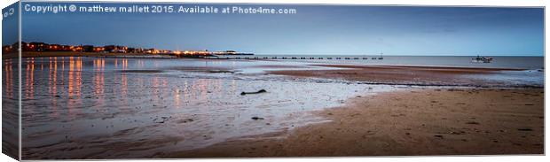  Marine Parade West At Twilight Canvas Print by matthew  mallett