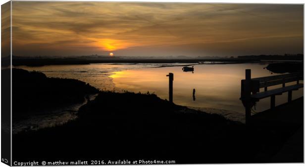 Swallows And Amazons At Sunset  Canvas Print by matthew  mallett