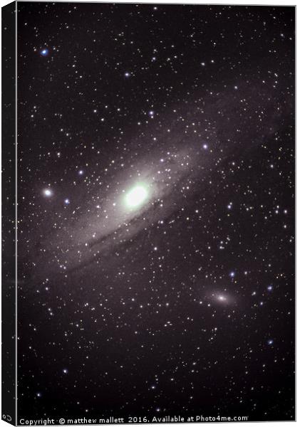 M31 Andromeda Galaxy Canvas Print by matthew  mallett