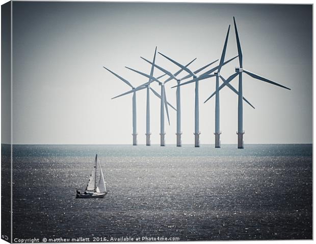 Sailing Close To the Wind Canvas Print by matthew  mallett