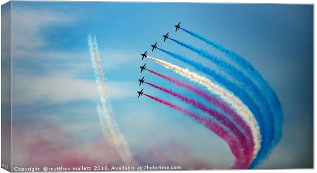 Red Arrows The Clacton Collection 1 Canvas Print by matthew  mallett