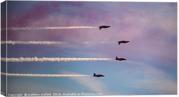 Red Arrows The Clacton Collection 2 Canvas Print by matthew  mallett