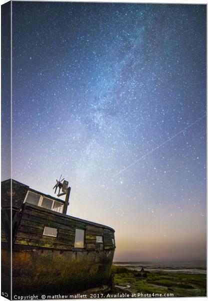 Essex Ghost Ship Milkyway Canvas Print by matthew  mallett