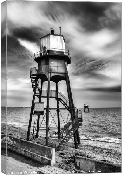 Dovercourt High And Low Light Canvas Print by matthew  mallett