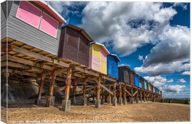 Colour and Cloud at Frinton Canvas Print by matthew  mallett