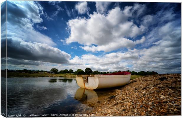 Wrabness High Tide Canvas Print by matthew  mallett