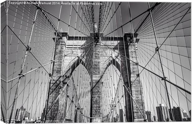 Brooklyn bridge Canvas Print by Andrew Warhurst