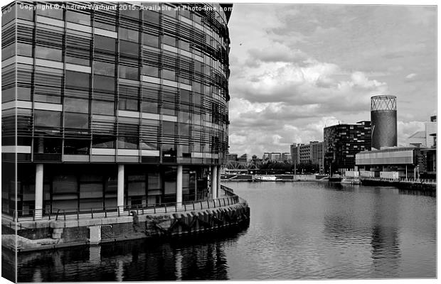  Salford Canvas Print by Andrew Warhurst