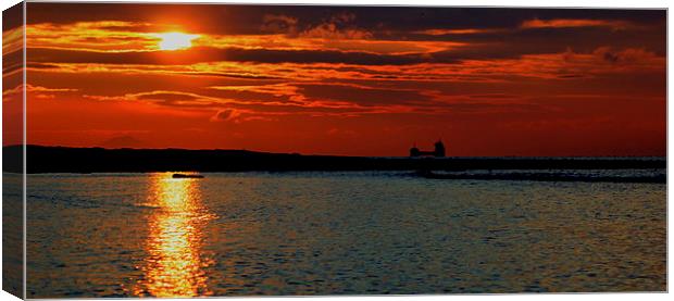 Sunset Ship of the Sea 3 Canvas Print by Derek Burton