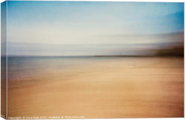 Whitby Beach - Intentional Camera Movement Canvas Print by Inca Kala