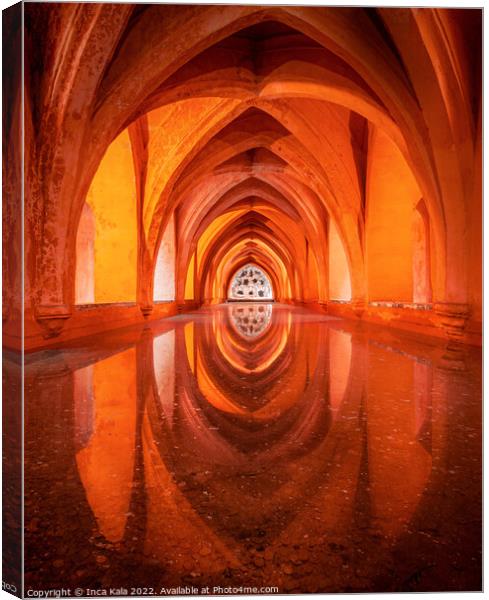 The Queen's Bath In The Alcazar of Seville Canvas Print by Inca Kala