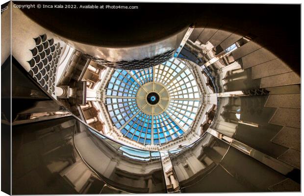The Eye Up High - The Dome of the Tate Britain Canvas Print by Inca Kala