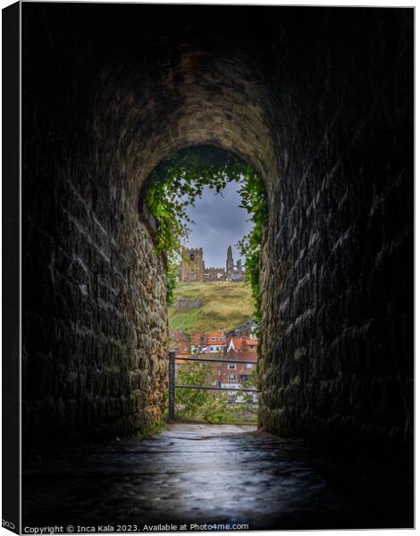 Whitby's Kissing Tunnel   Canvas Print by Inca Kala