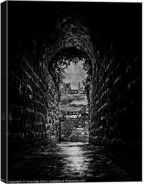 Whitby's Screaming Tunnel Canvas Print by Inca Kala