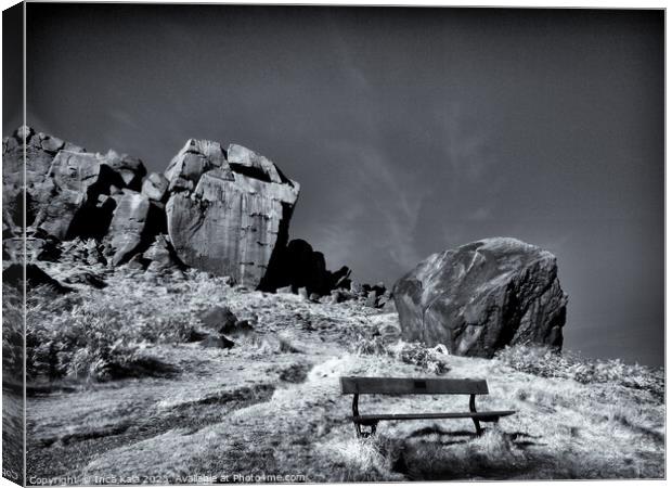 The Bench Below the Cow and Calf Rocks  Canvas Print by Inca Kala