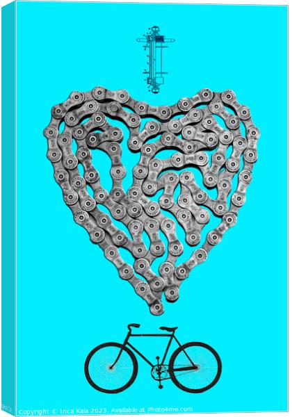 I Love My Bike Canvas Print by Inca Kala
