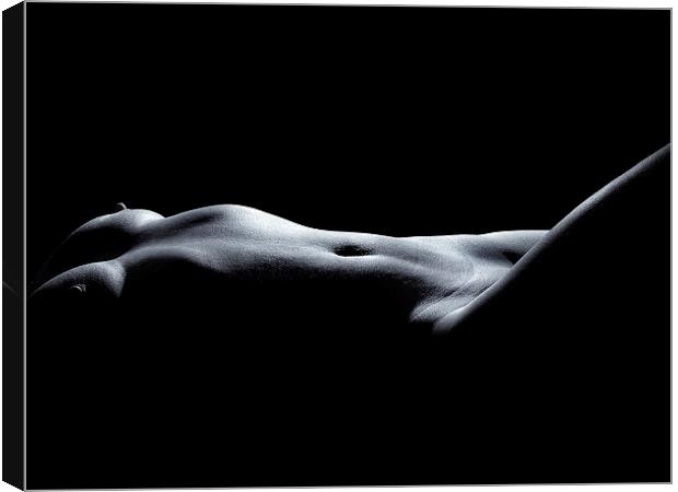 Reclining nude with raised knee Canvas Print by Inca Kala